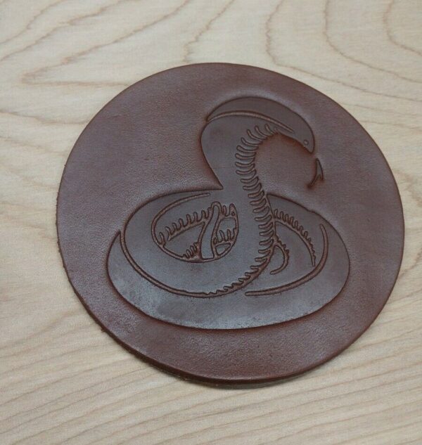 Classic Leather Cobra Coaster