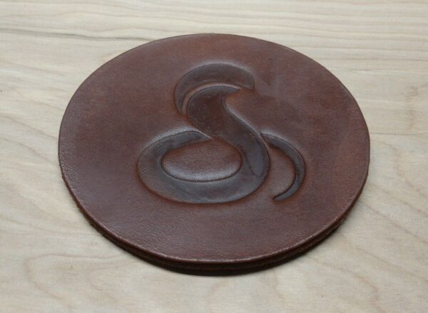 Cobra Themed Thick Leather Coaster