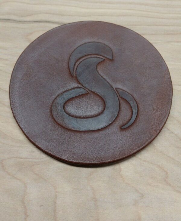 Cobra Themed Thick Leather Coaster - Image 2